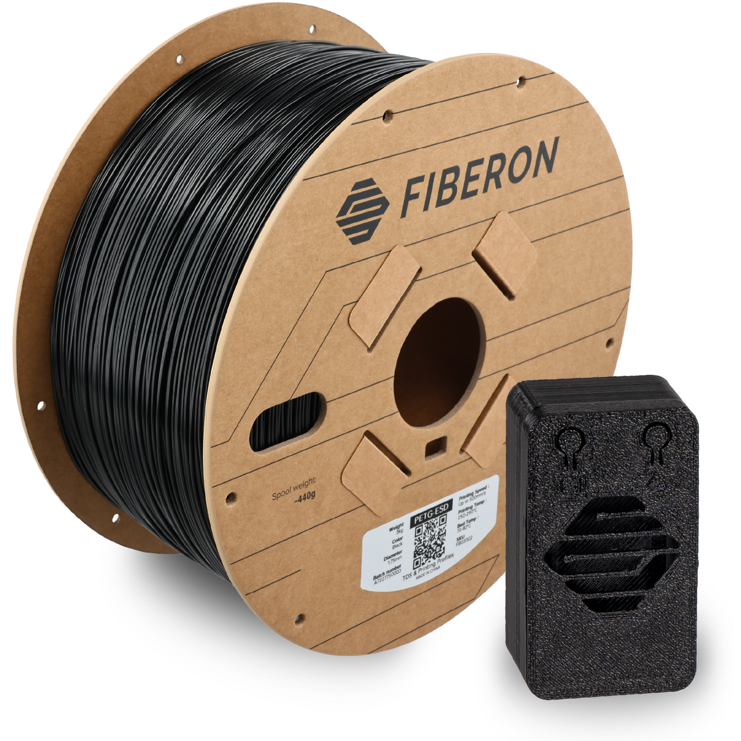 Polymaker Fiberon PETG-ESD Filament 0.5kg 1.75mm