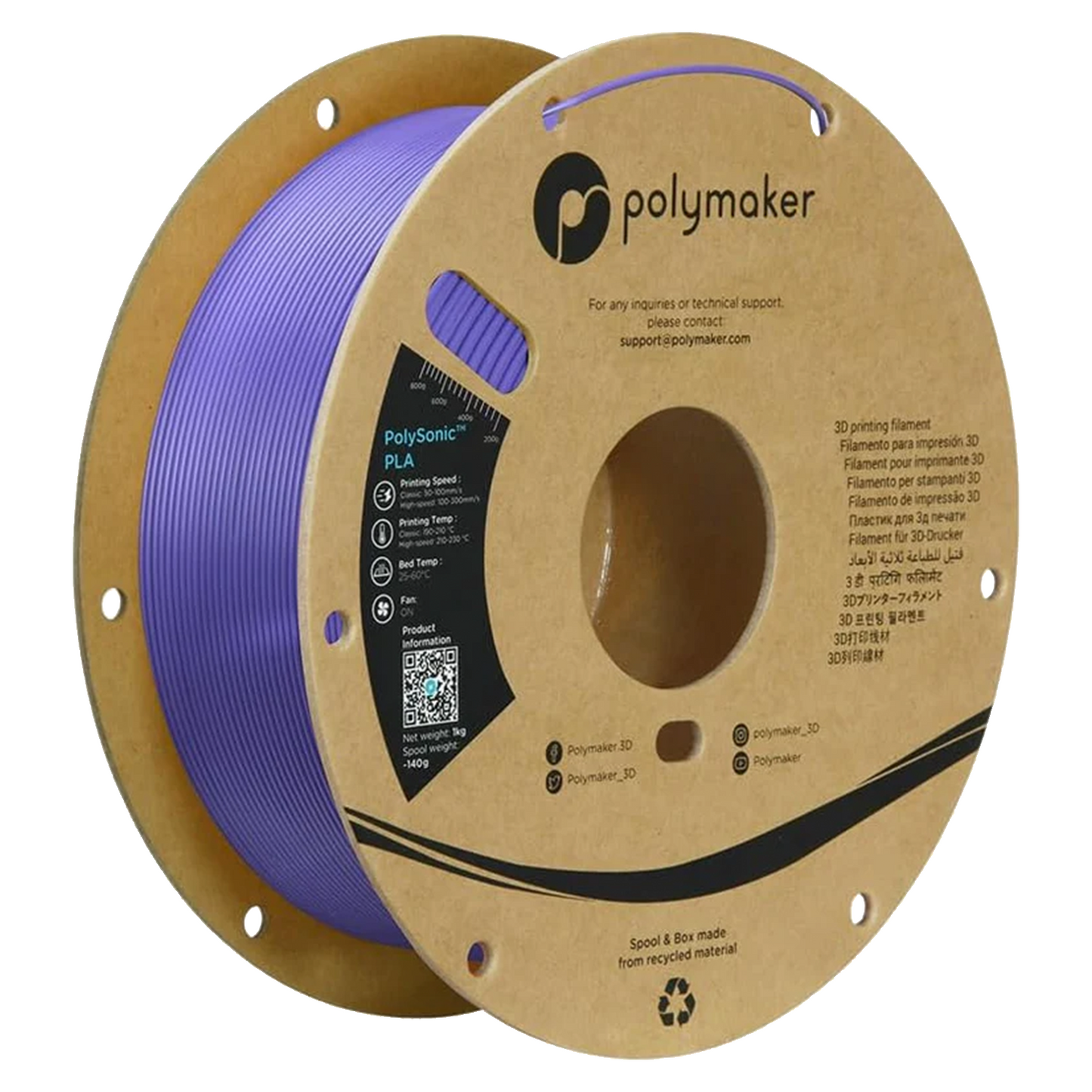 Polymaker PolySonic PLA Filament 1kg 1.75 mm