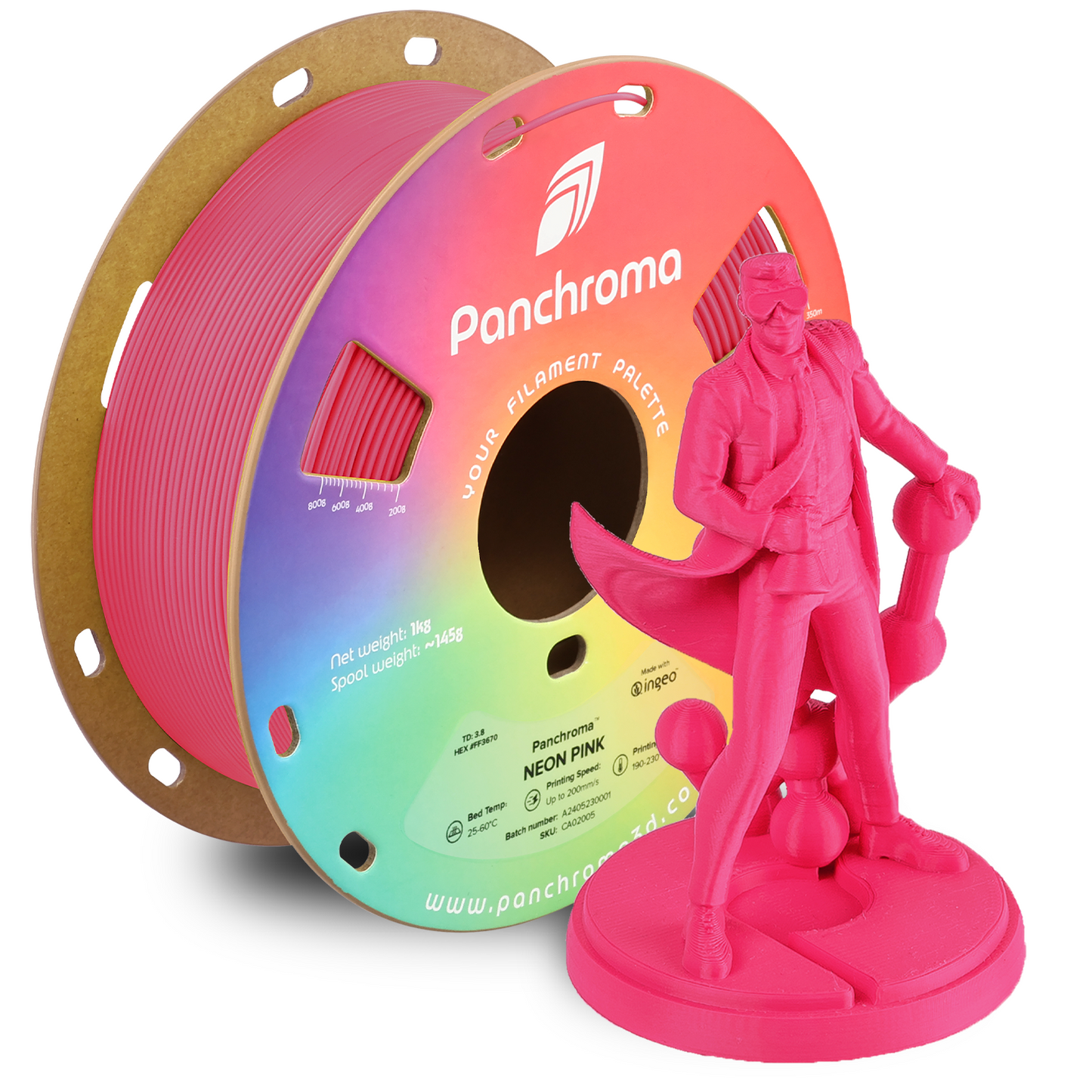 Polymaker Panchroma Neon PLA Filament 1kg 1.75mm