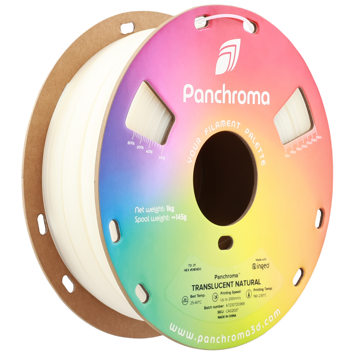 Polymaker Panchroma Translucent PLA Filament 1kg 1.75 mm