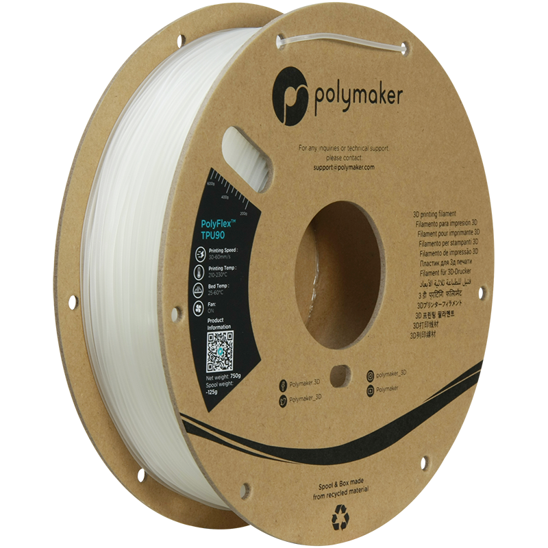 Polymaker PolyFlex TPU90 Filament 0.75kg 1.75 mm