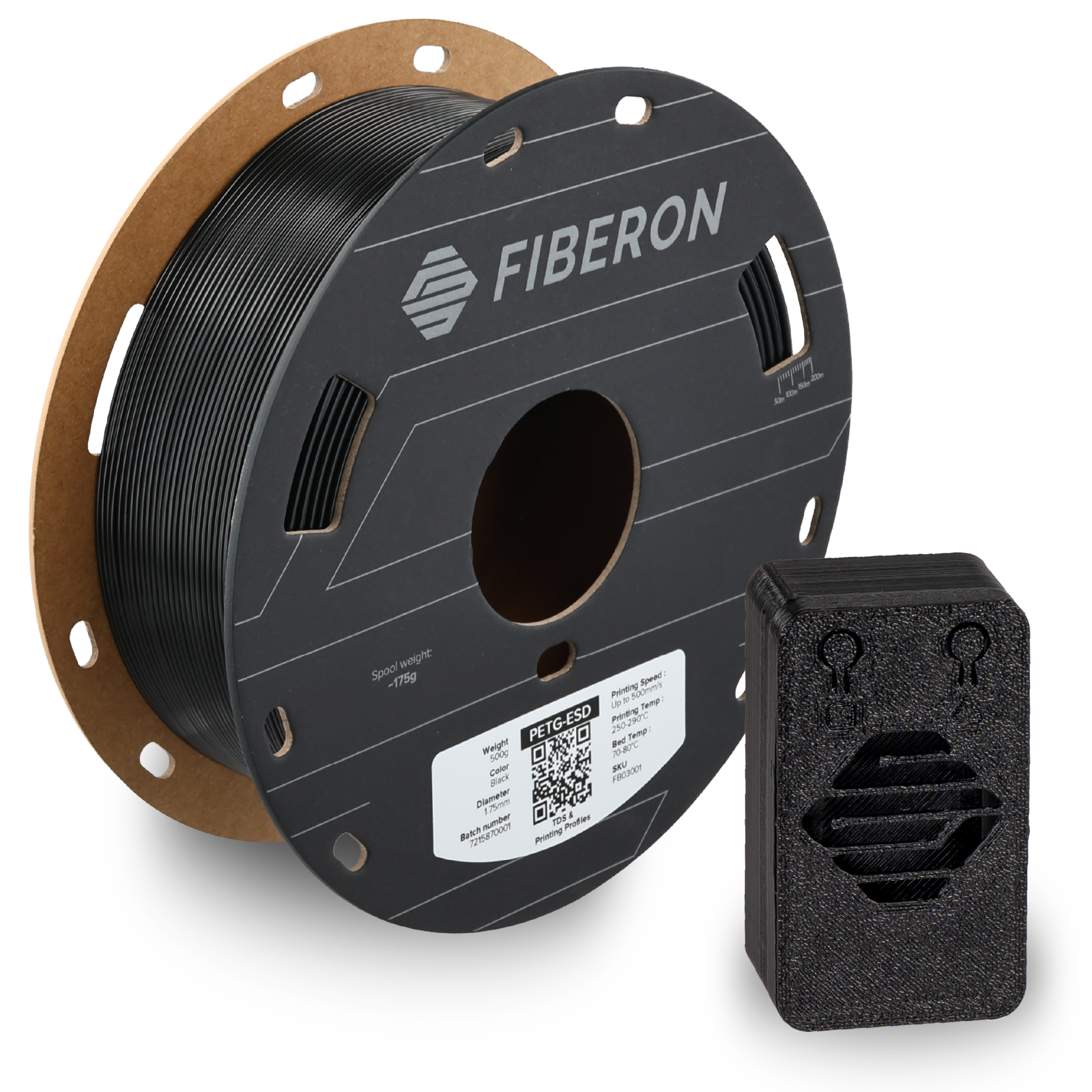 Polymaker Fiberon PETG-ESD Filament 0,5kg für technische Anwendungen