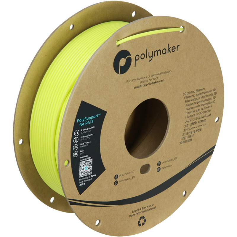 Polymaker PolySupport für PA12 Filament 0,5kg 1,75 mm präsentiert