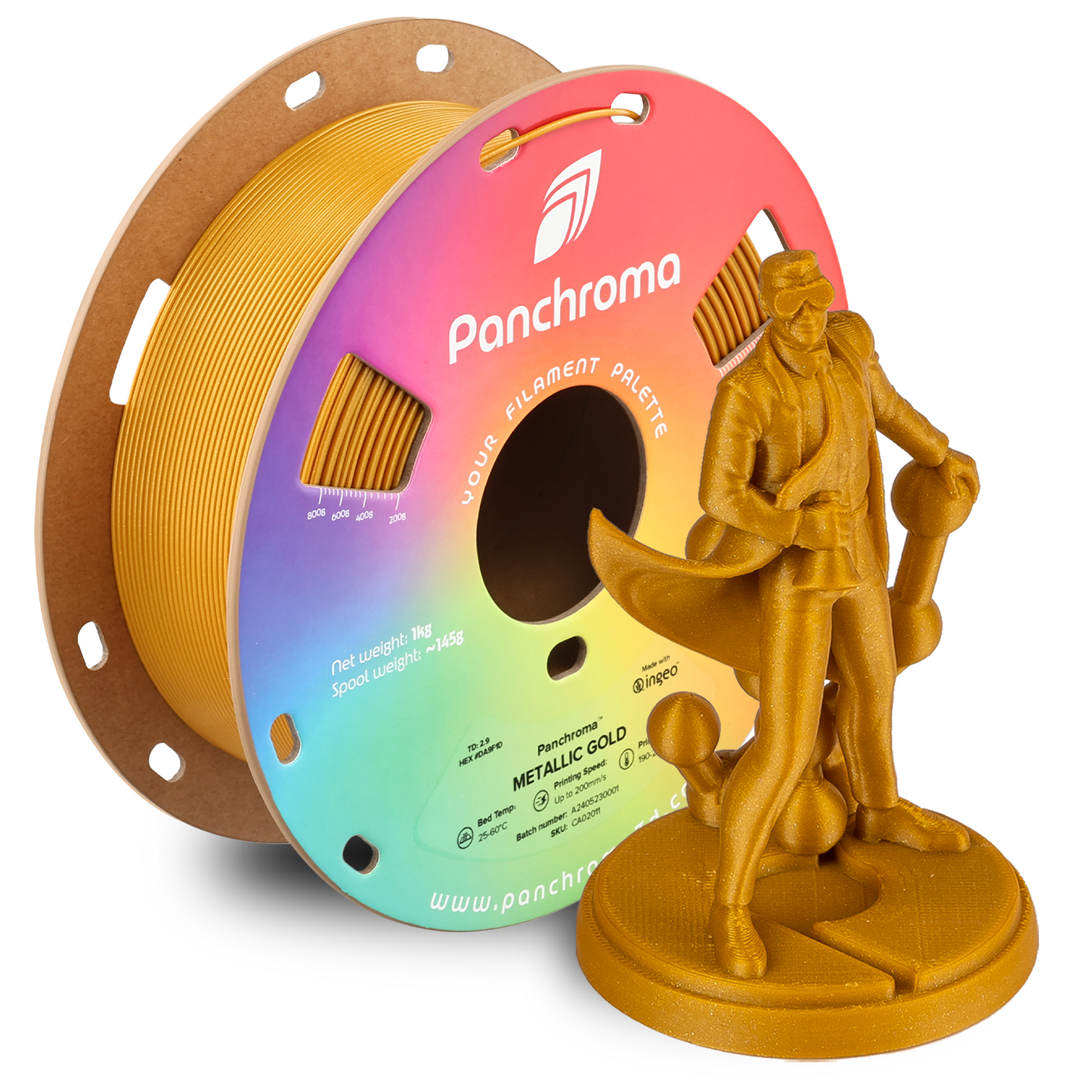 Polymaker Panchroma Metallic PLA Filament 1kg 1.75mm