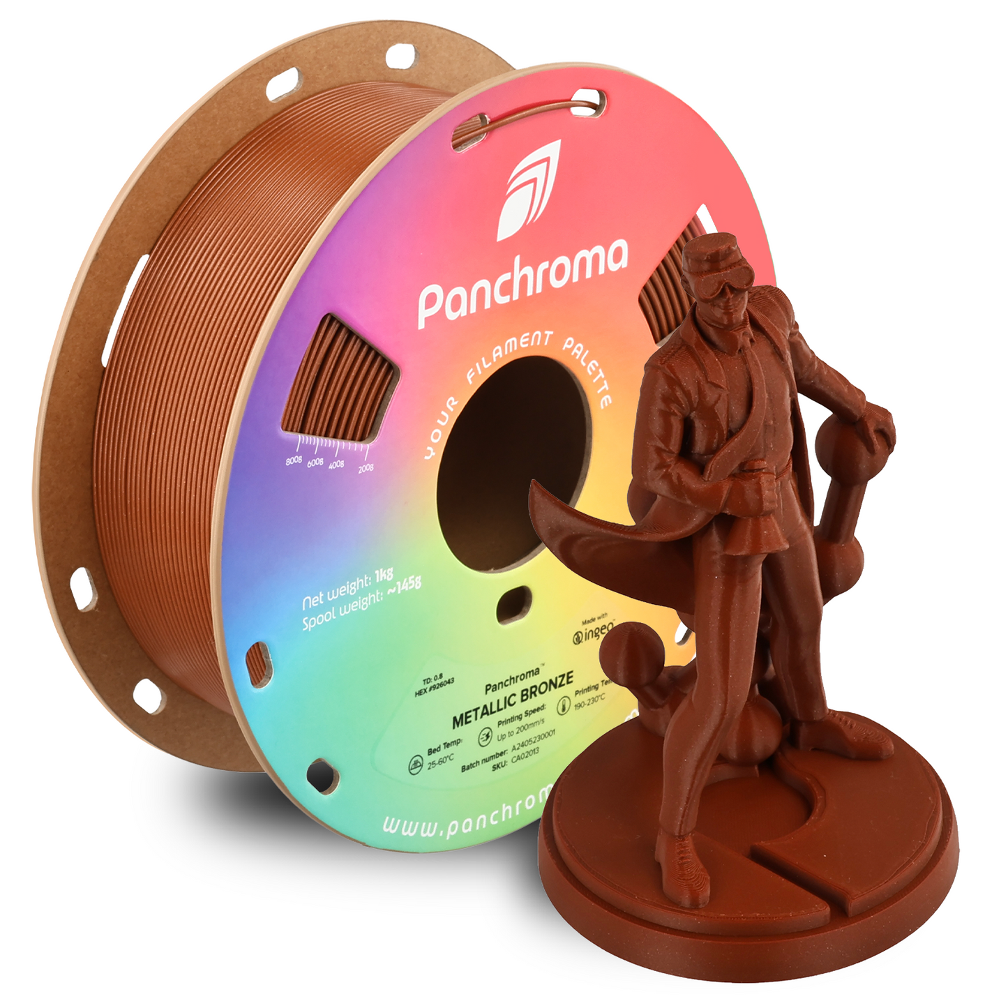 Polymaker Panchroma Metallic PLA Filament 1kg 1.75mm