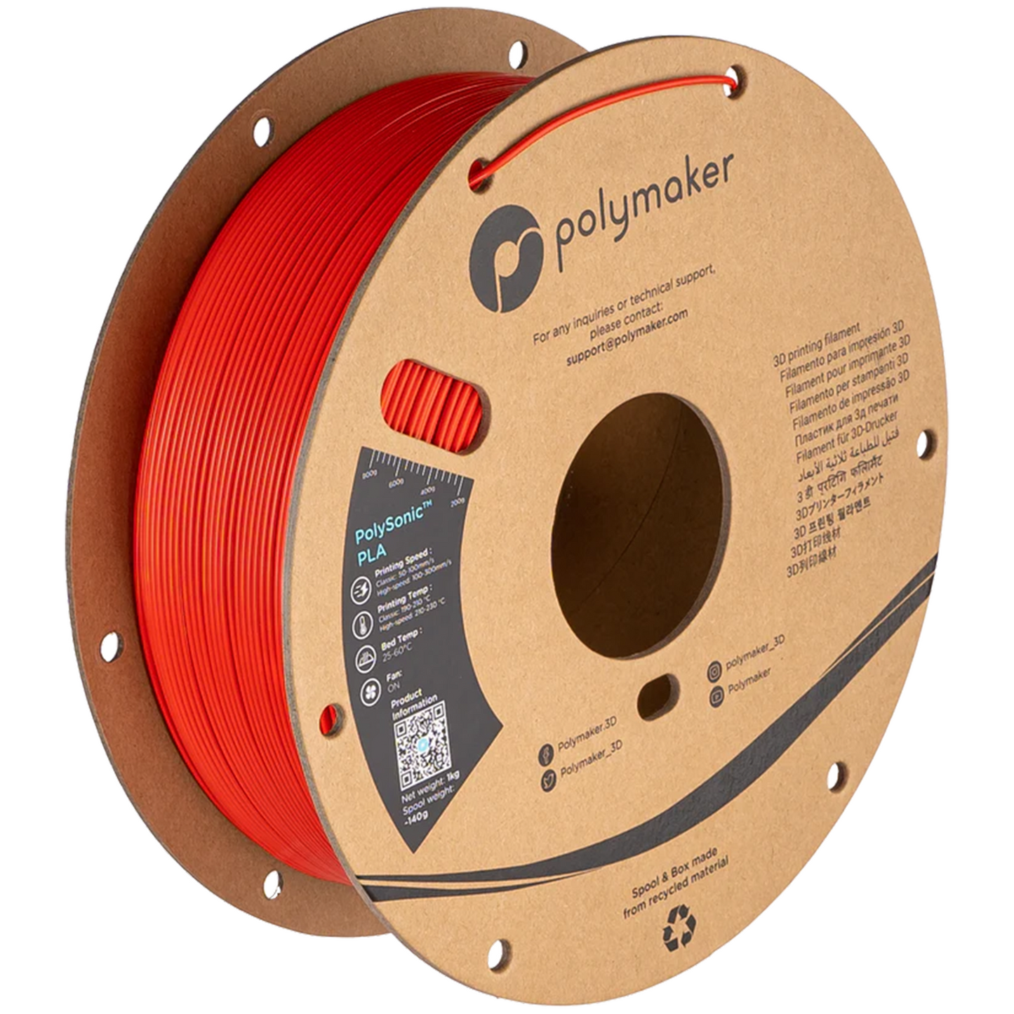 Polymaker PolySonic PLA Filament 1kg 1.75 mm