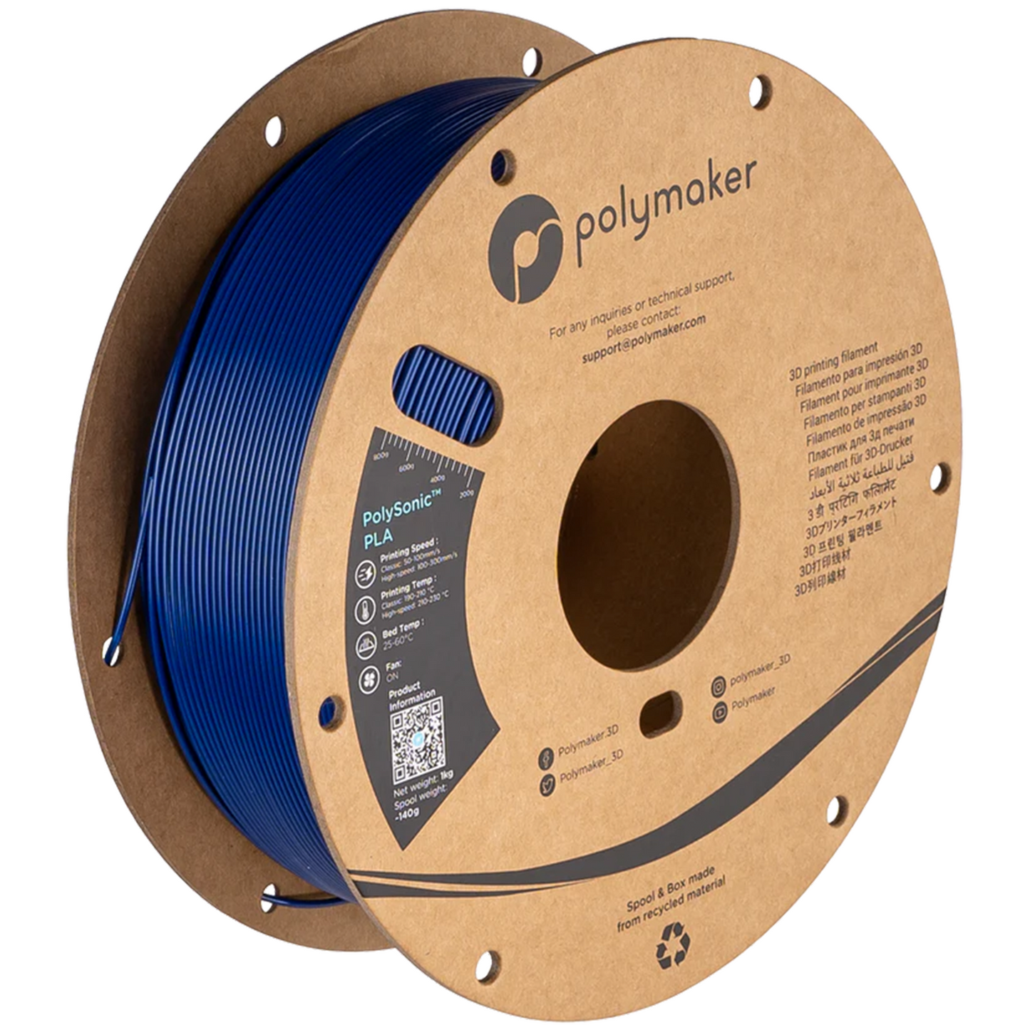 Polymaker PolySonic PLA Filament 1kg 1.75 mm