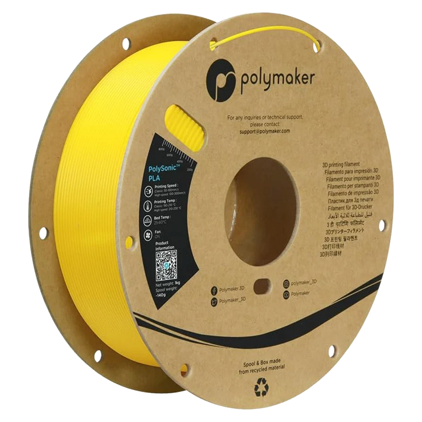 Polymaker PolySonic PLA Filament 1kg 1.75 mm