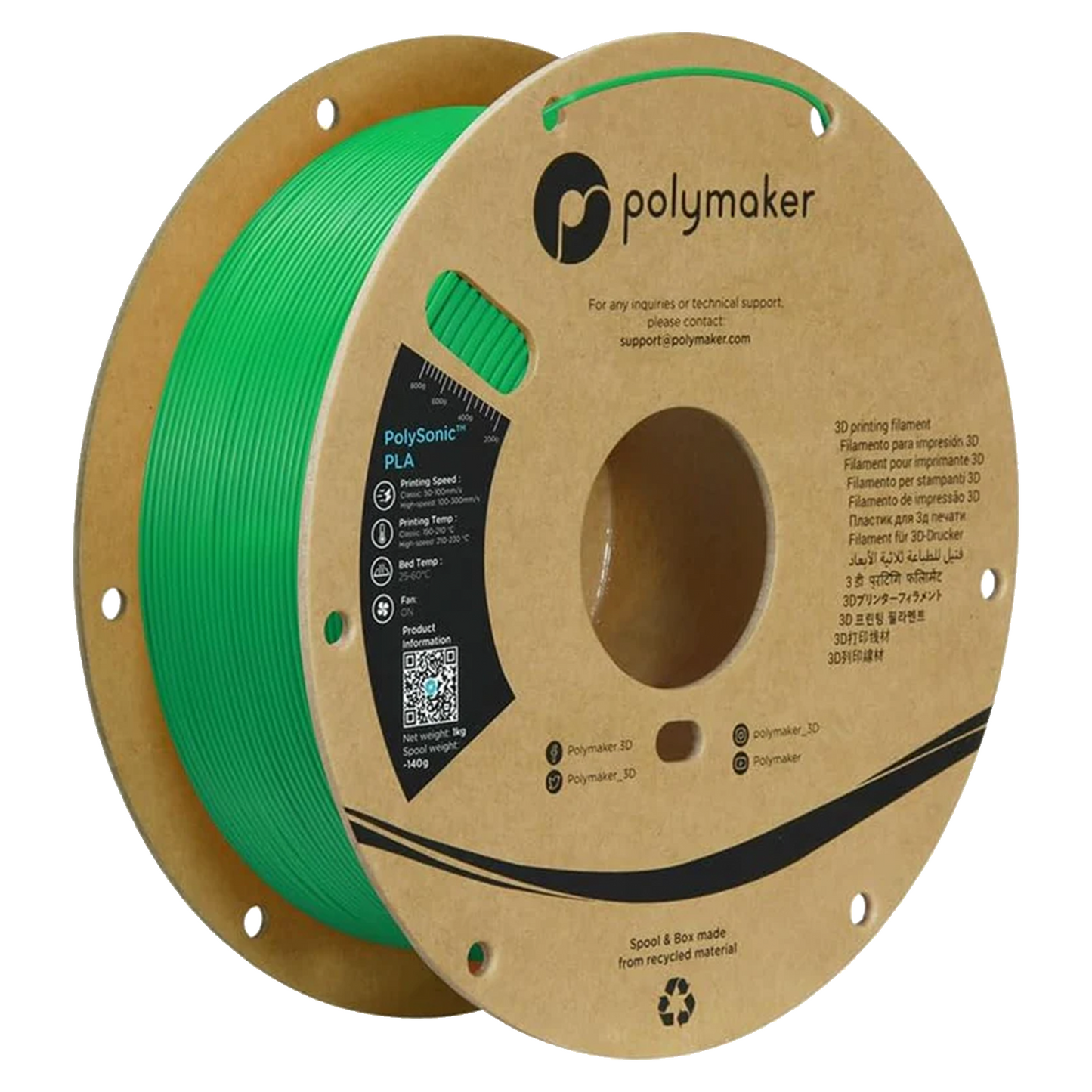 Polymaker PolySonic PLA Filament 1kg 1.75 mm