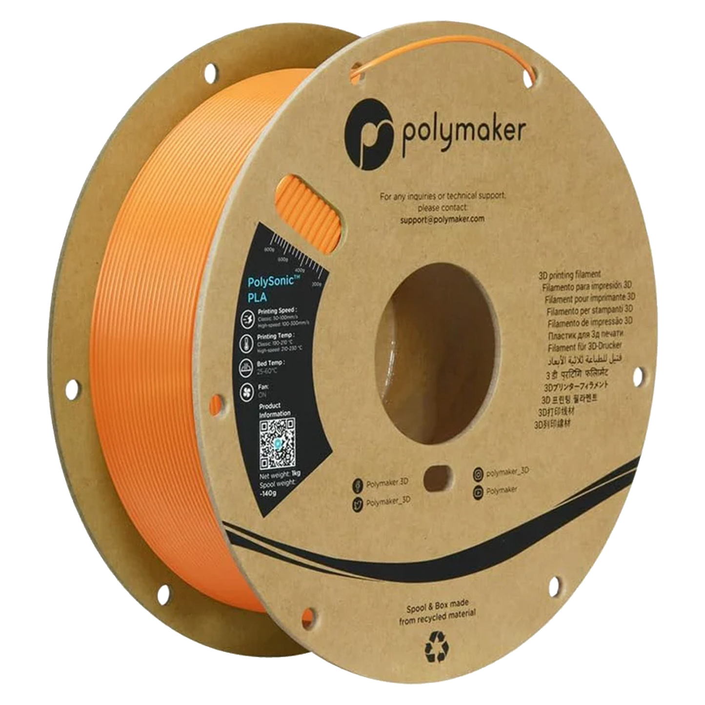 Polymaker PolySonic PLA Filament 1kg 1.75 mm
