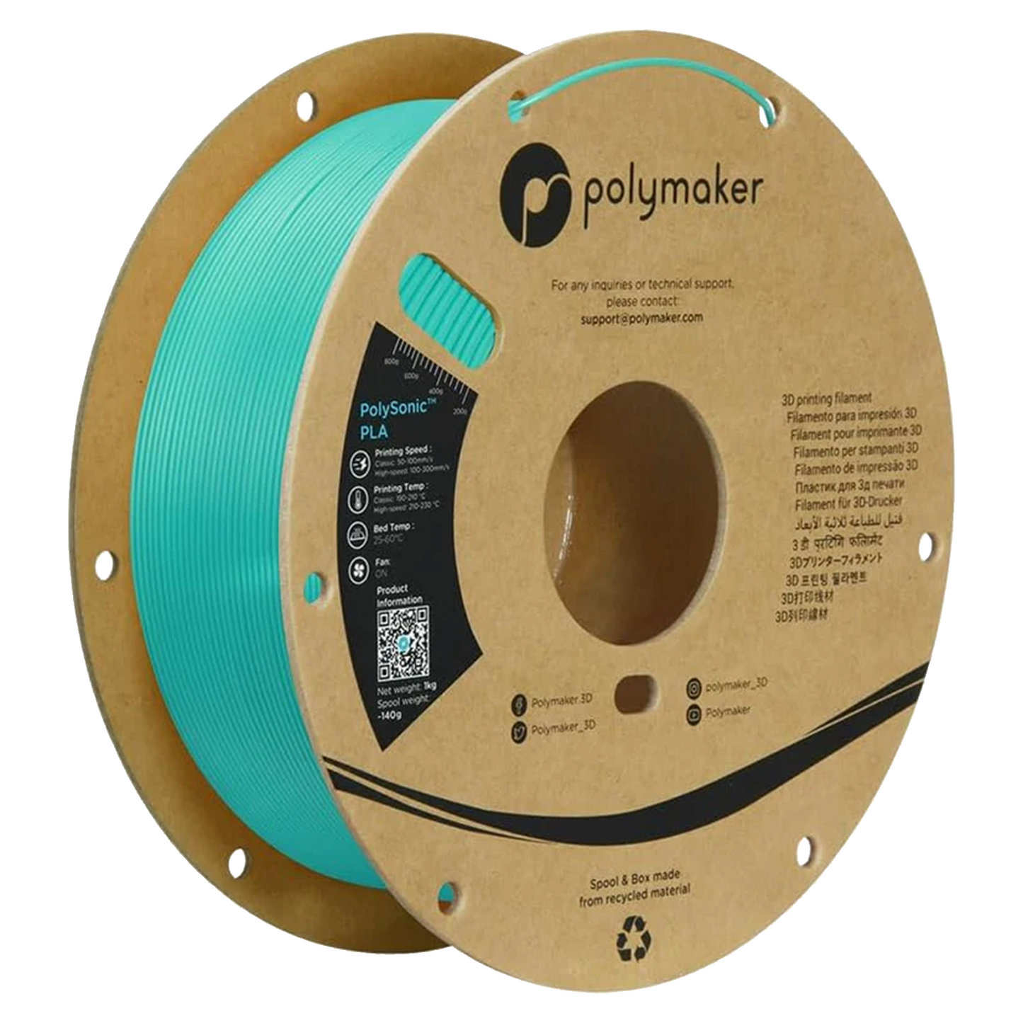 Polymaker PolySonic PLA Filament 1kg 1.75 mm