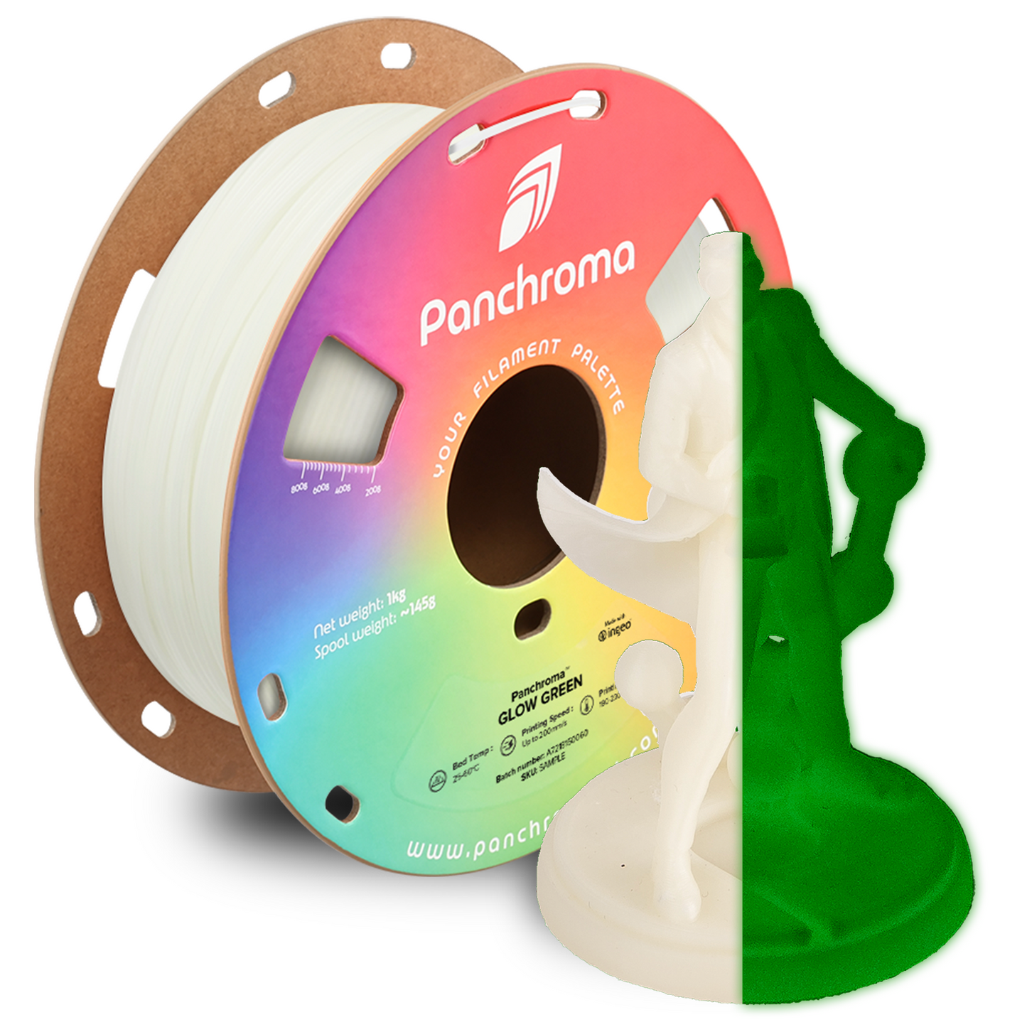 Polymaker Panchroma Glow PLA Filament 1kg 1.75mm