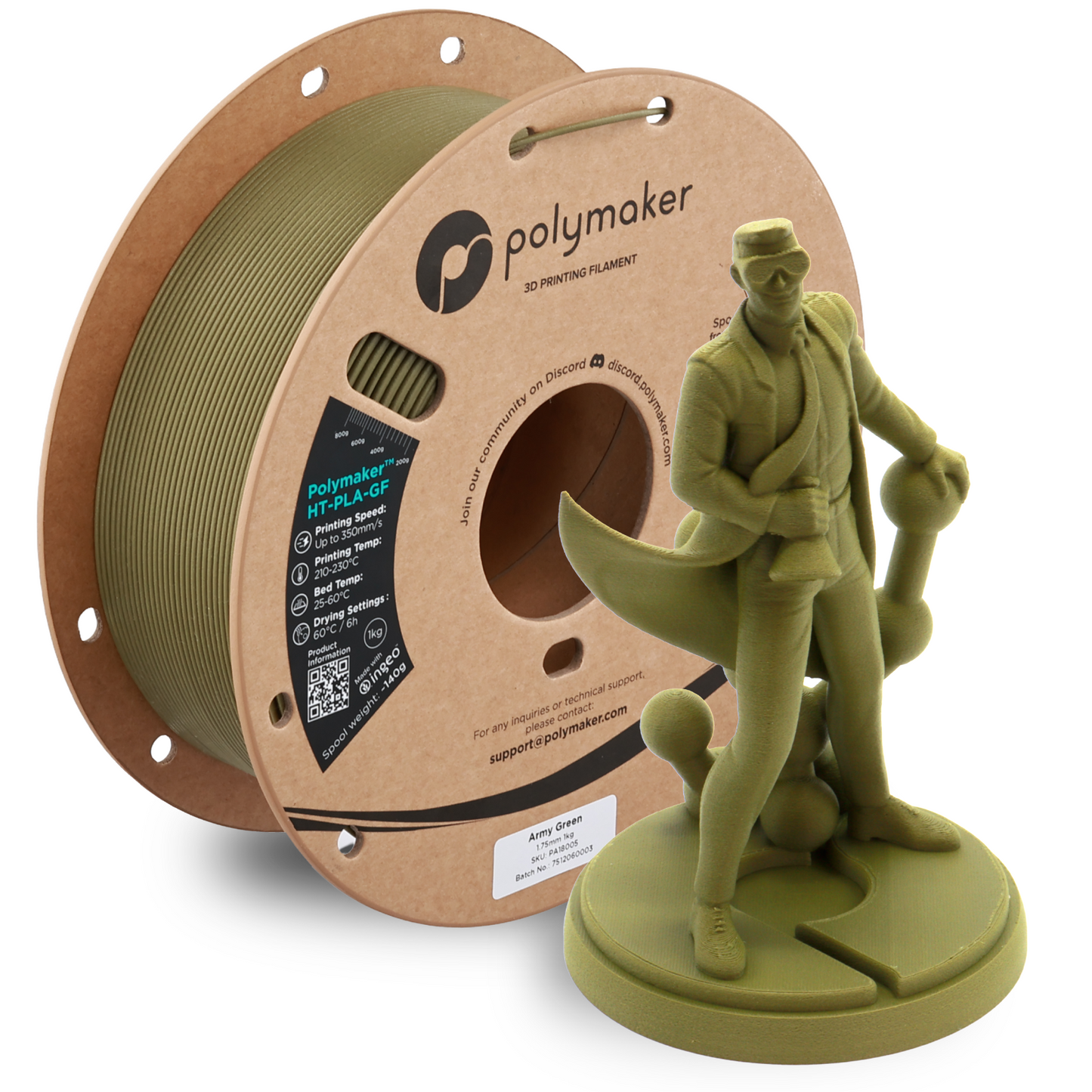Polymaker HT-PLA-GF Filament 1kg 1.75 mm