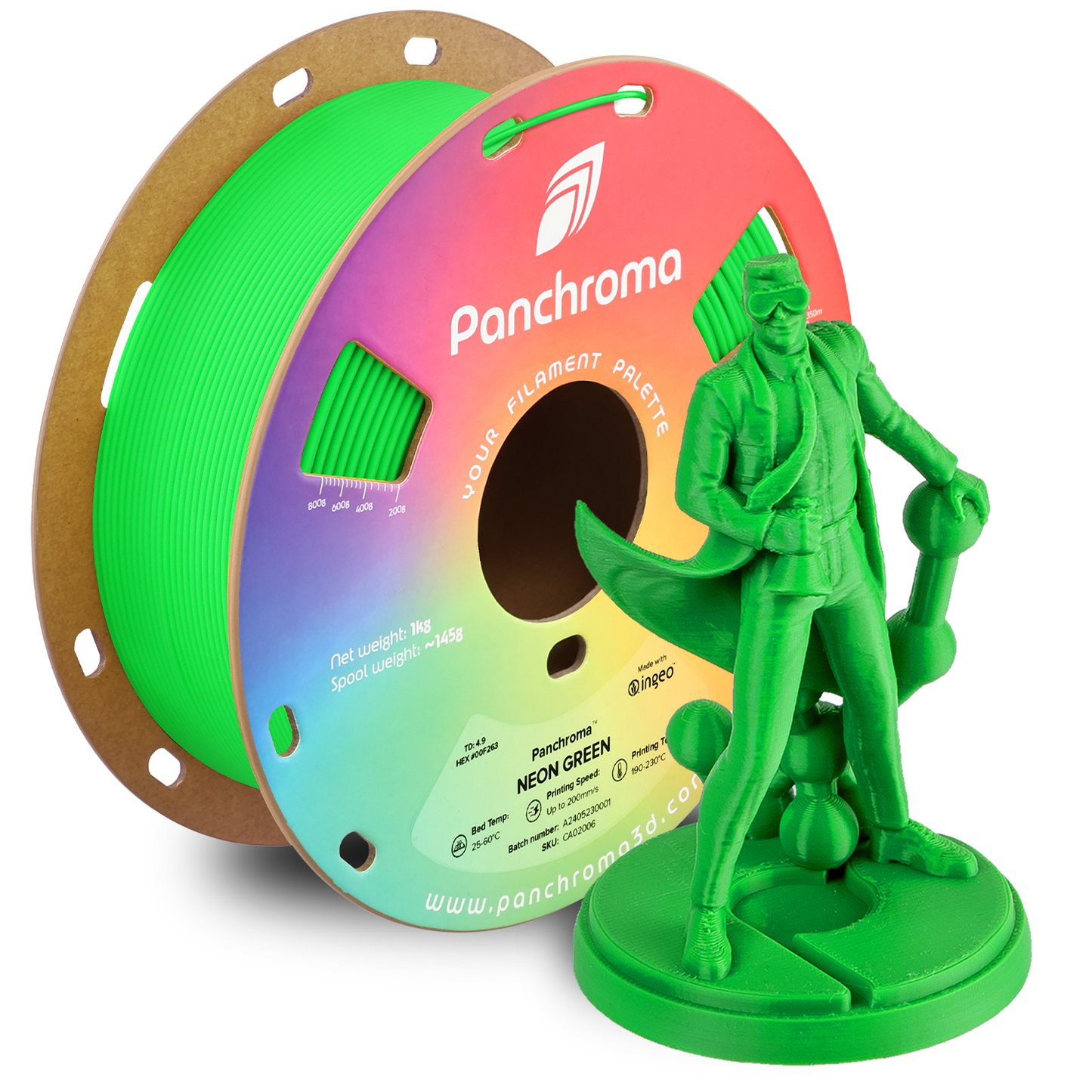 Polymaker Panchroma Neon PLA Filament 1kg 1.75mm