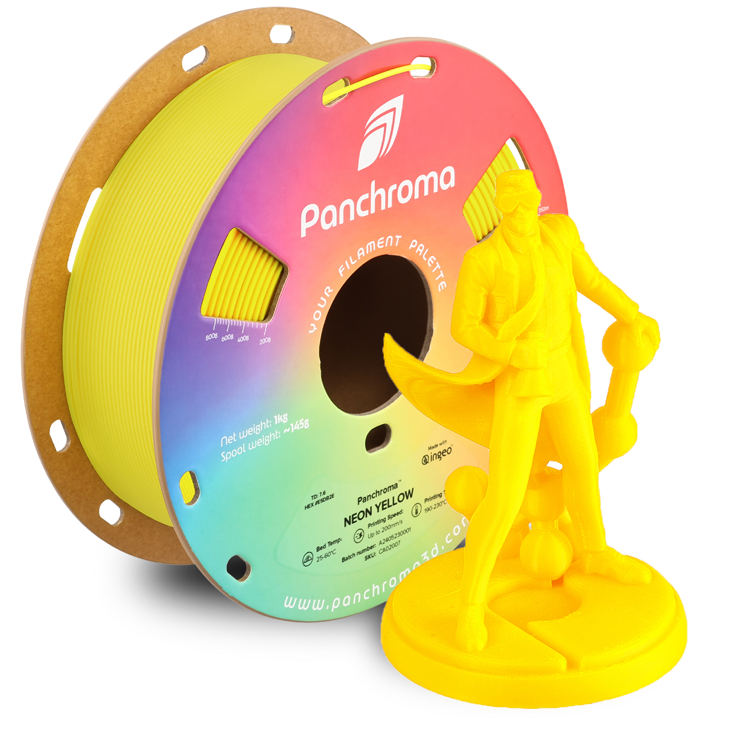 Polymaker Panchroma Neon PLA Filament 1kg 1.75mm