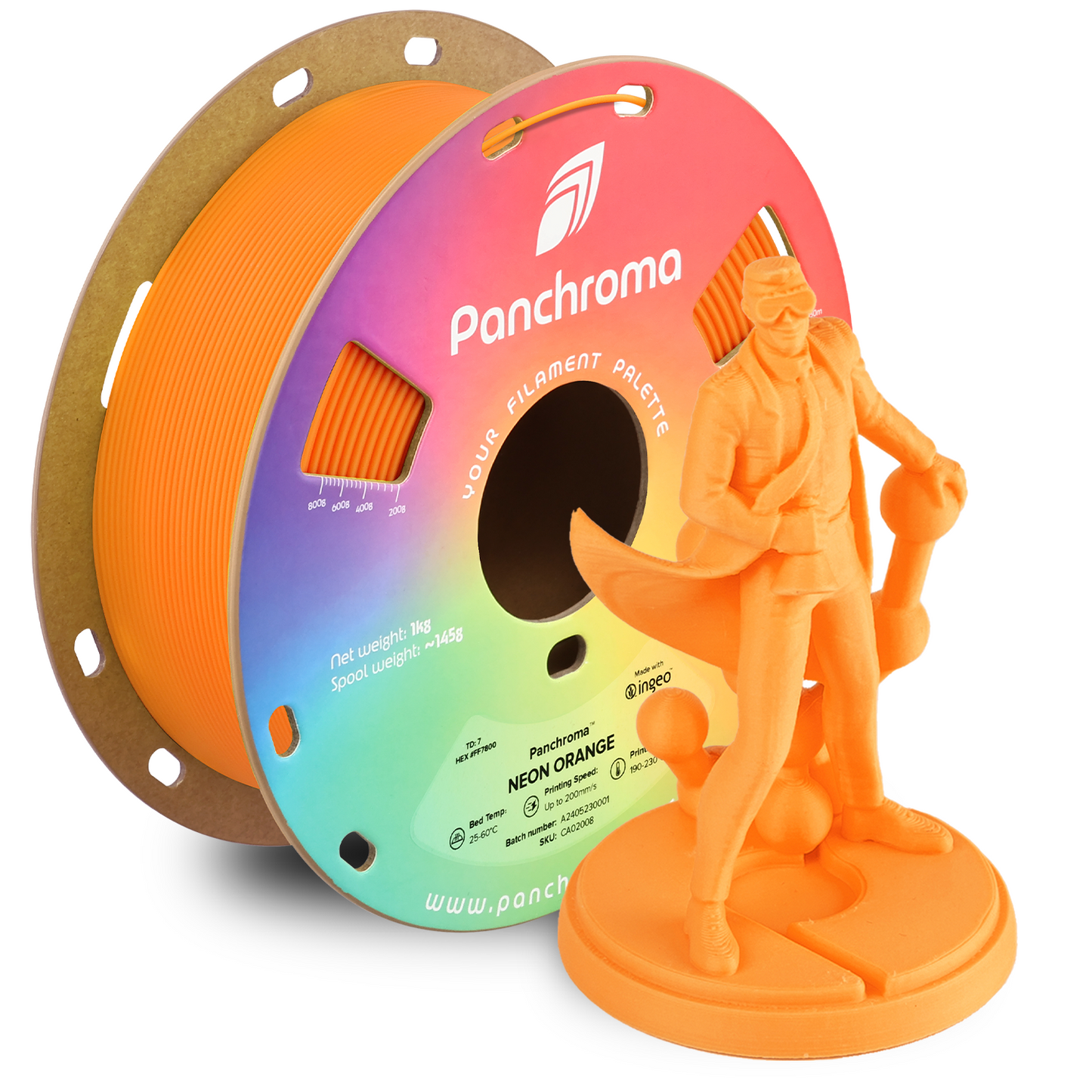 Polymaker Panchroma Neon PLA Filament 1kg 1.75mm