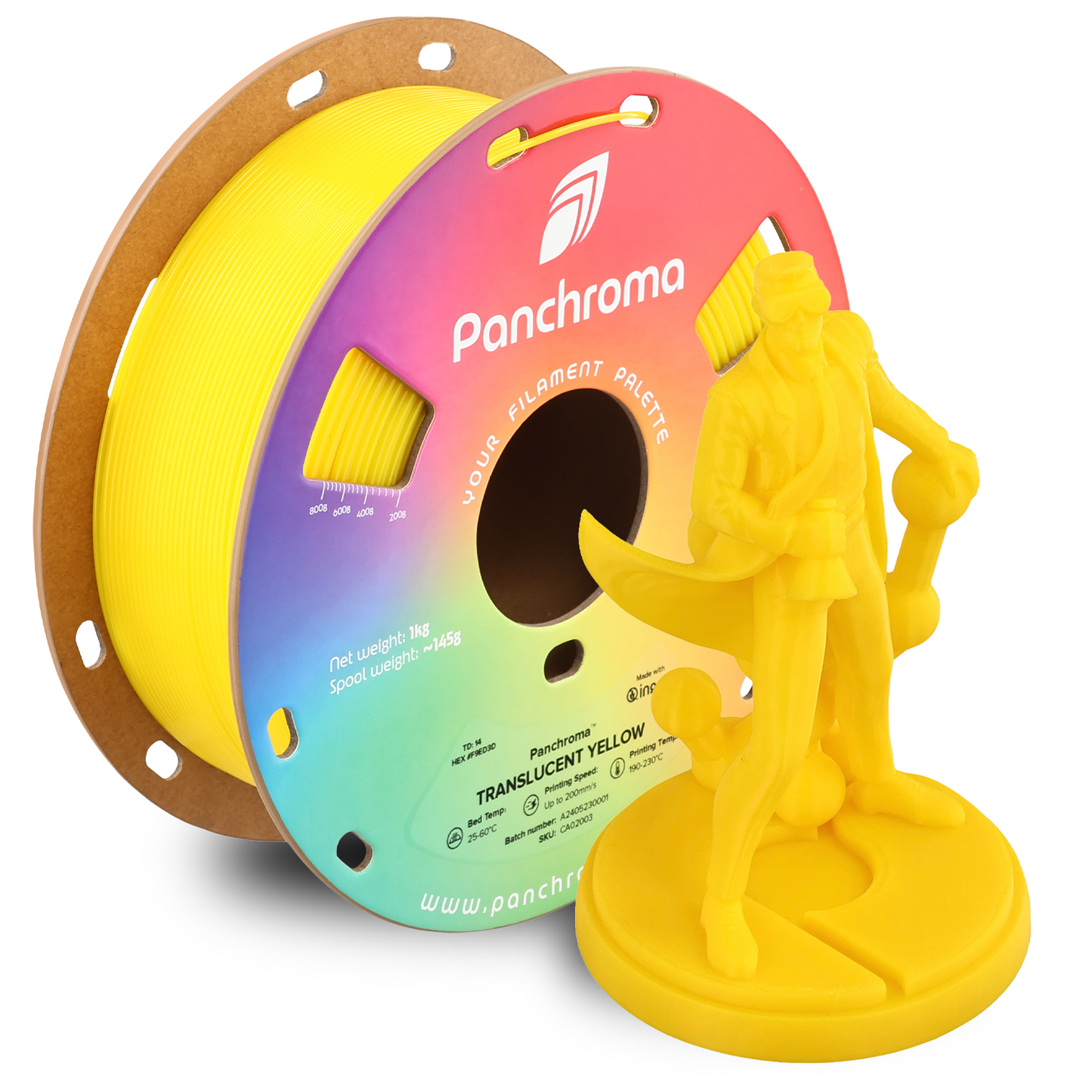 Polymaker Panchroma Translucent PLA Filament 1kg 1.75 mm