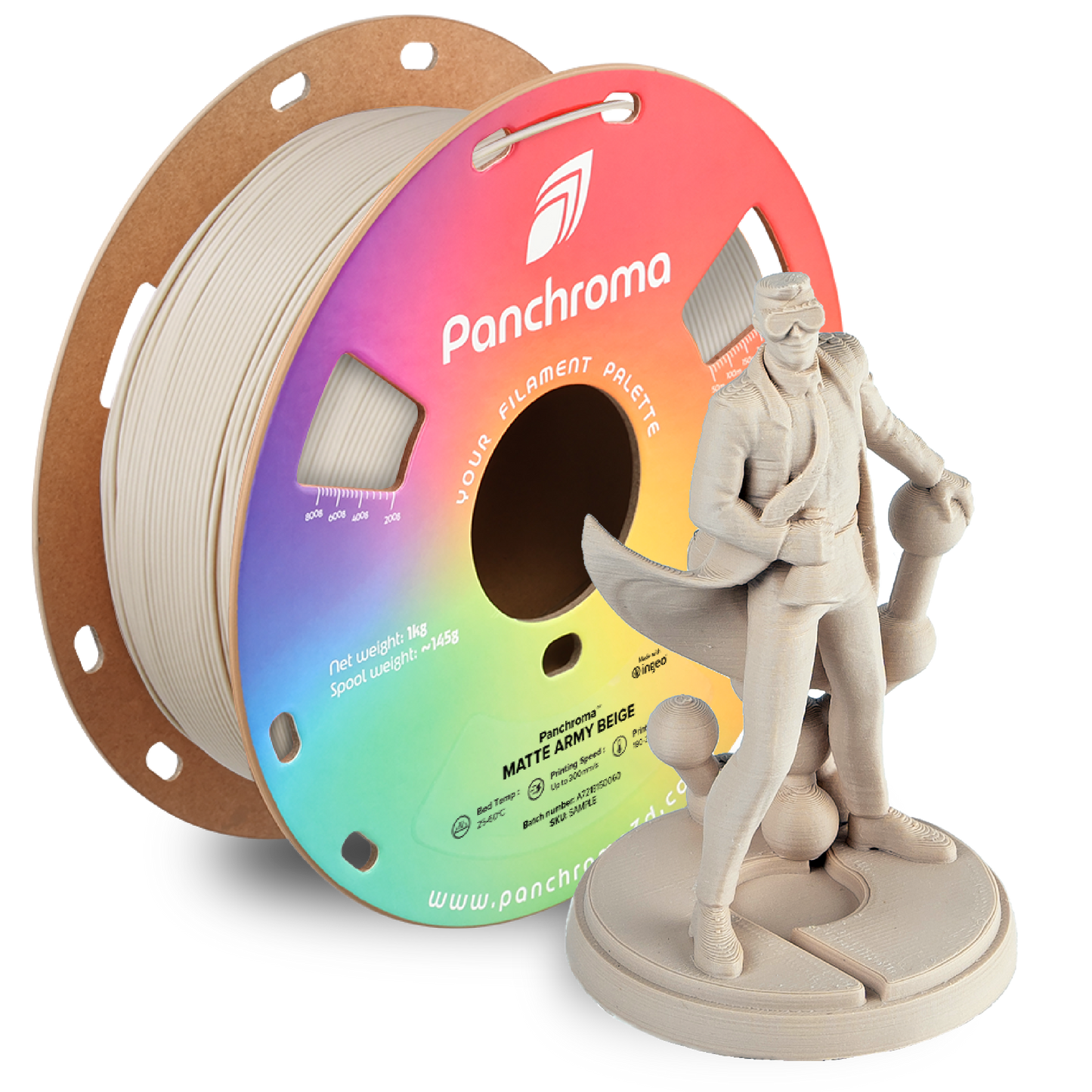 Polymaker Panchroma Matte PLA Filament 1kg 1.75 mm