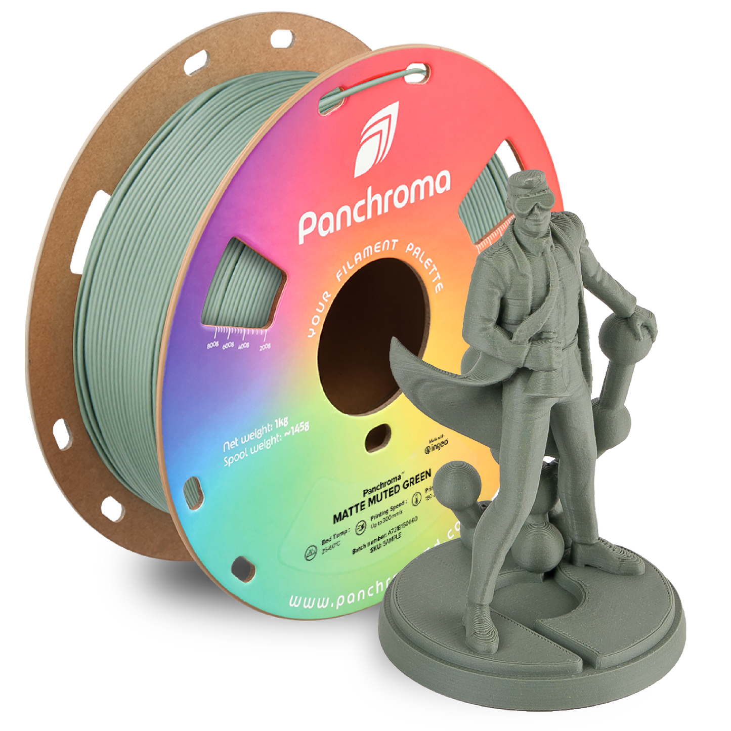 Polymaker Panchroma Matte PLA Filament 1kg 1.75 mm