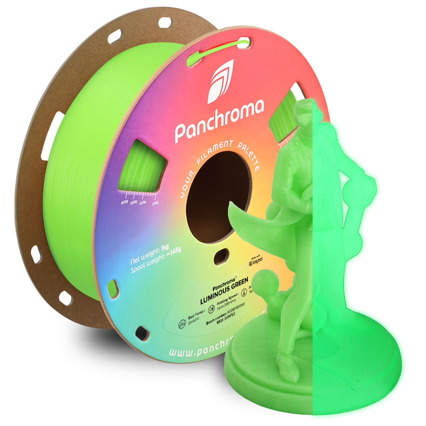 Polymaker Panchroma Luminous PLA Filament 1kg 1.75mm