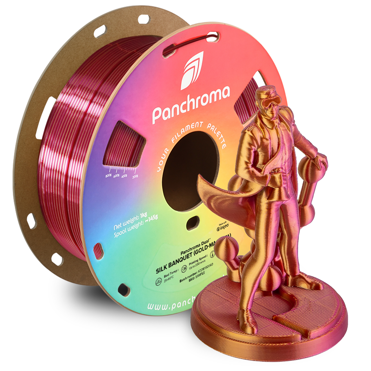 Polymaker Panchroma Dual Silk PLA Filament 1kg 1.75mm