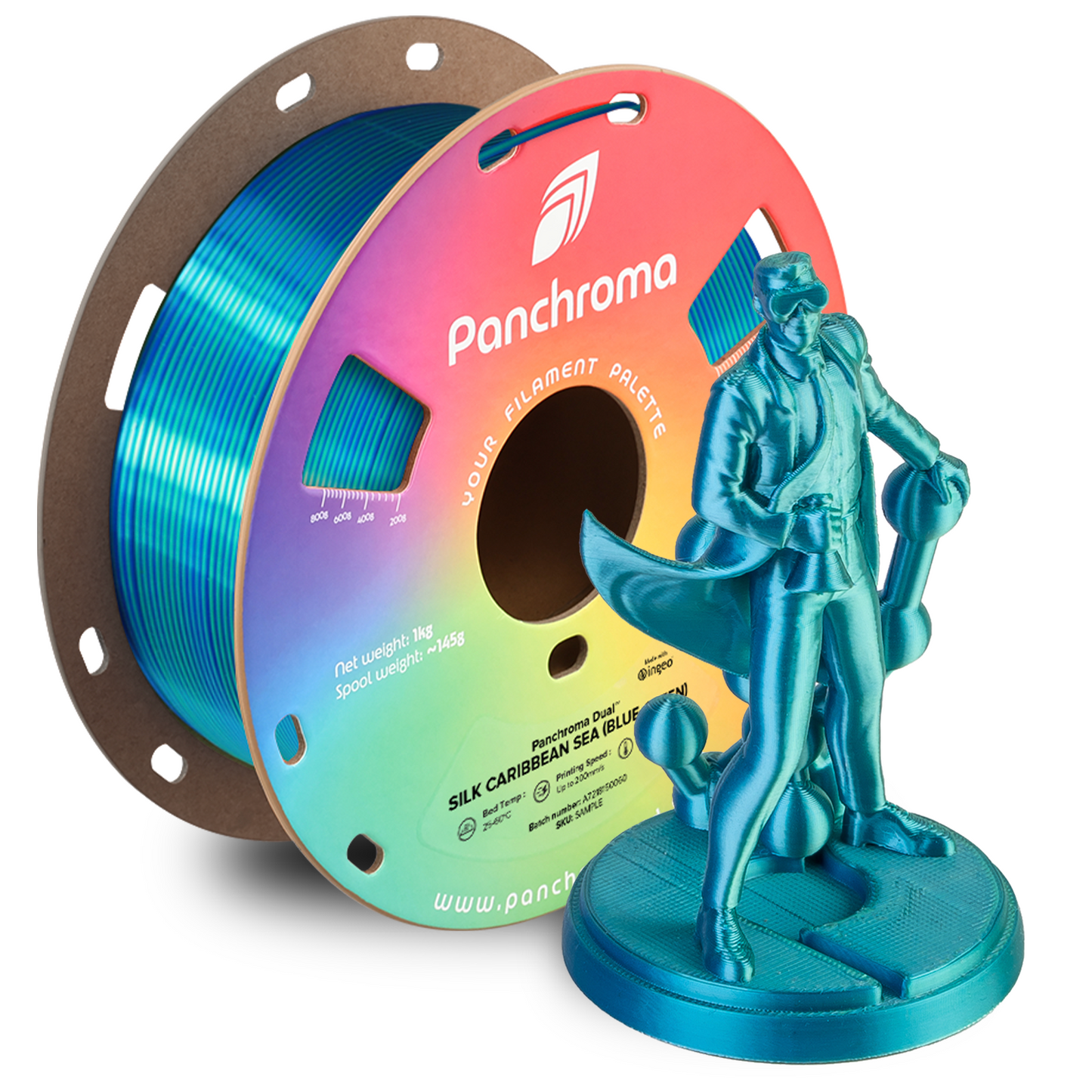Polymaker Panchroma Dual Silk PLA Filament 1kg 1.75mm