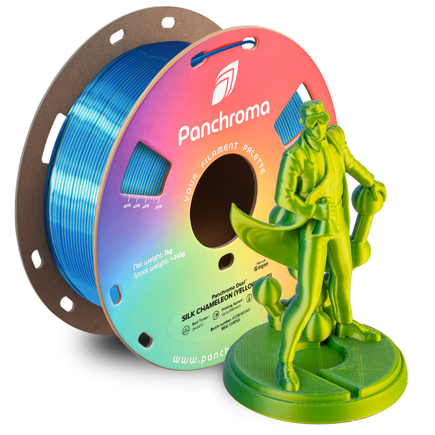 Polymaker Panchroma Dual Silk PLA Filament 1kg 1.75mm