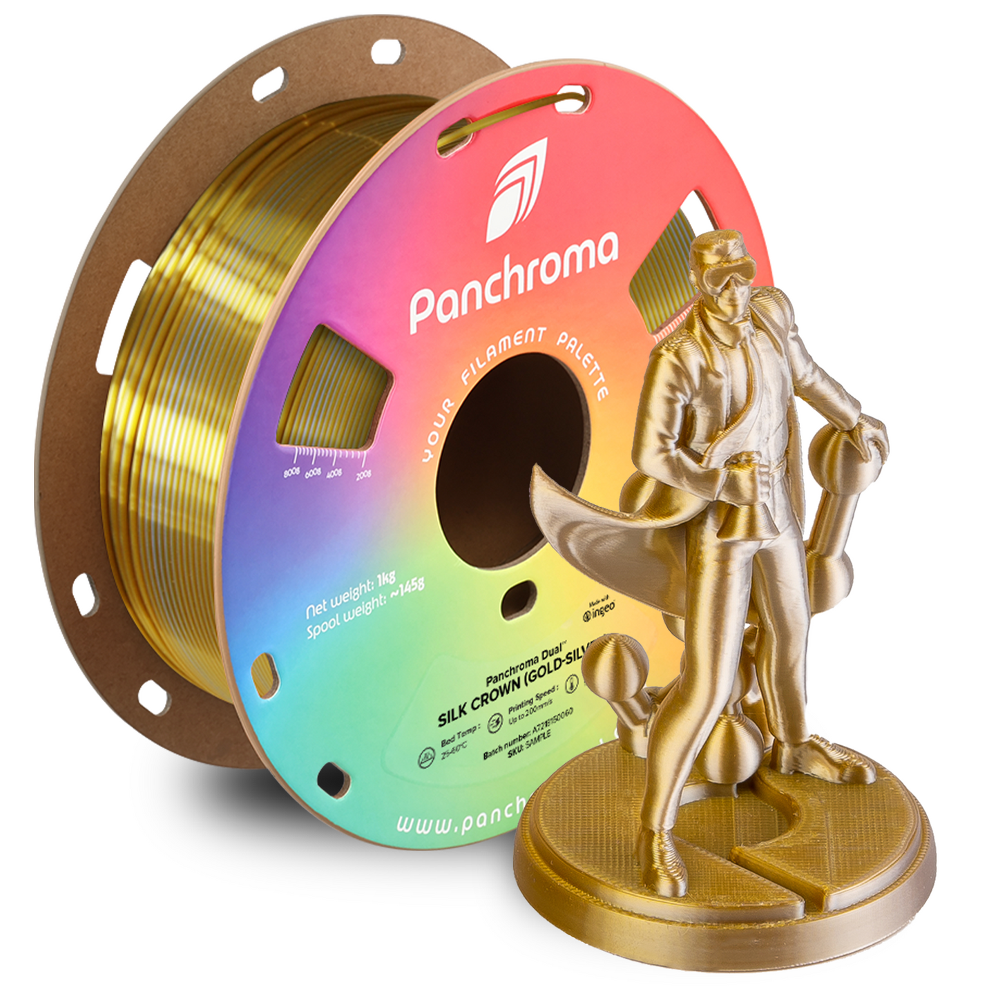 Polymaker Panchroma Dual Silk PLA Filament 1kg 1.75mm