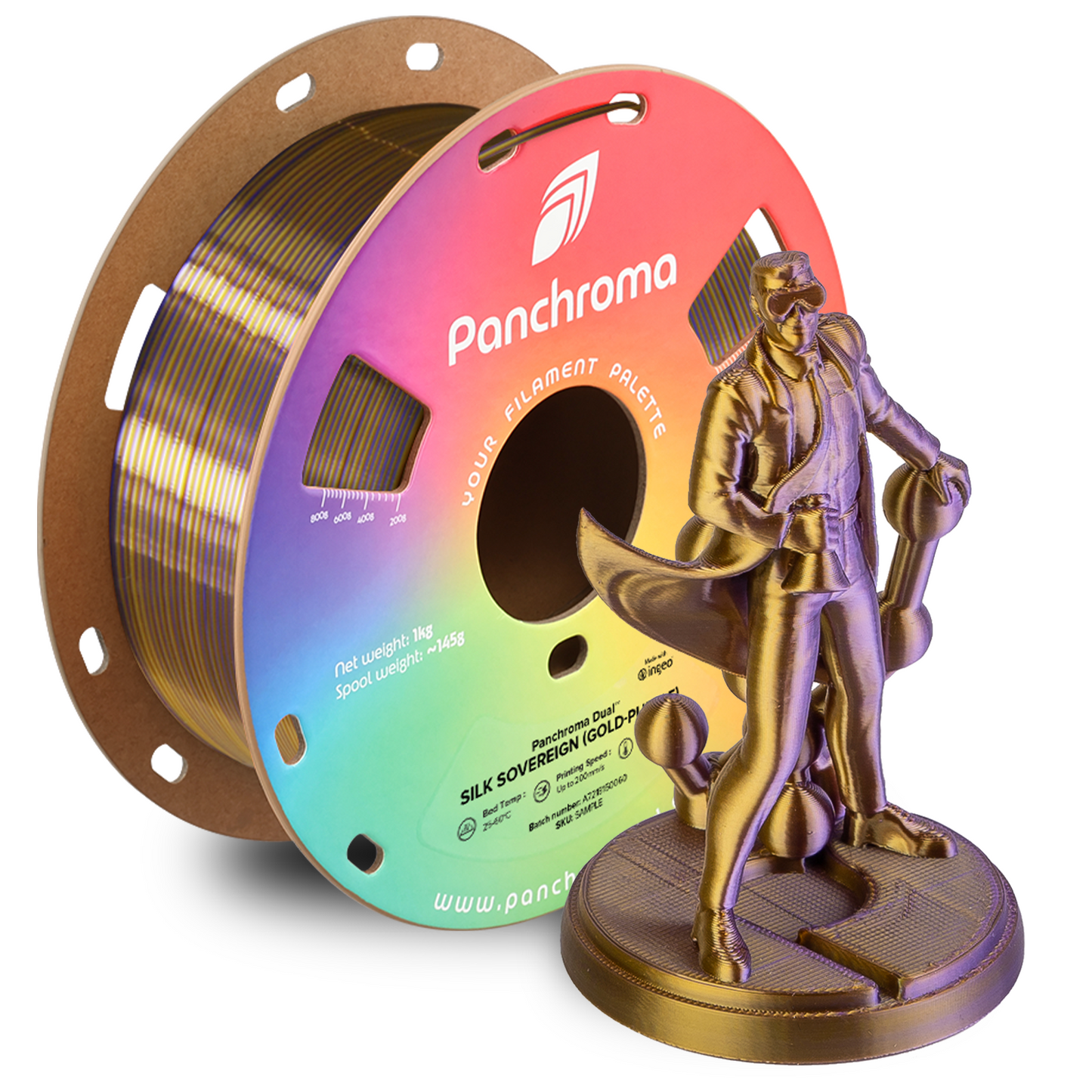 Polymaker Panchroma Dual Silk PLA Filament 1kg 1.75mm