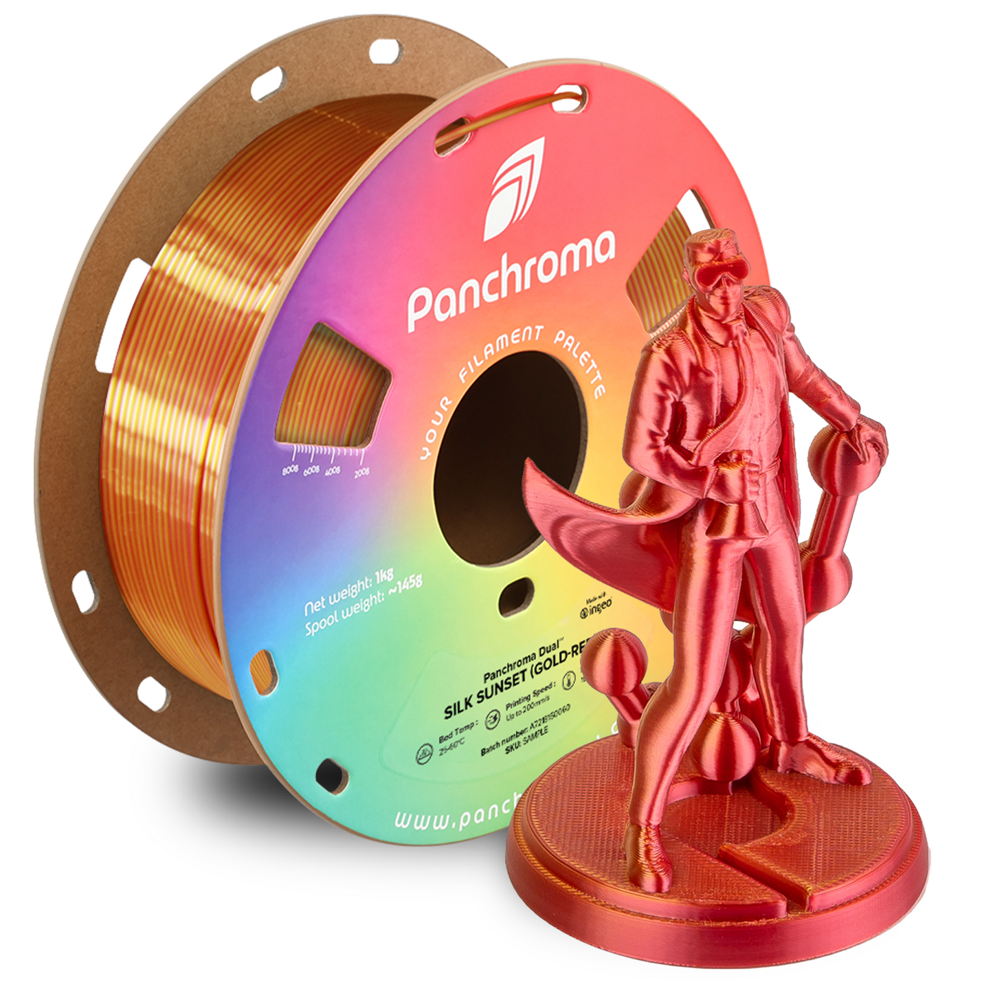 Polymaker Panchroma Dual Silk PLA Filament 1kg 1.75mm