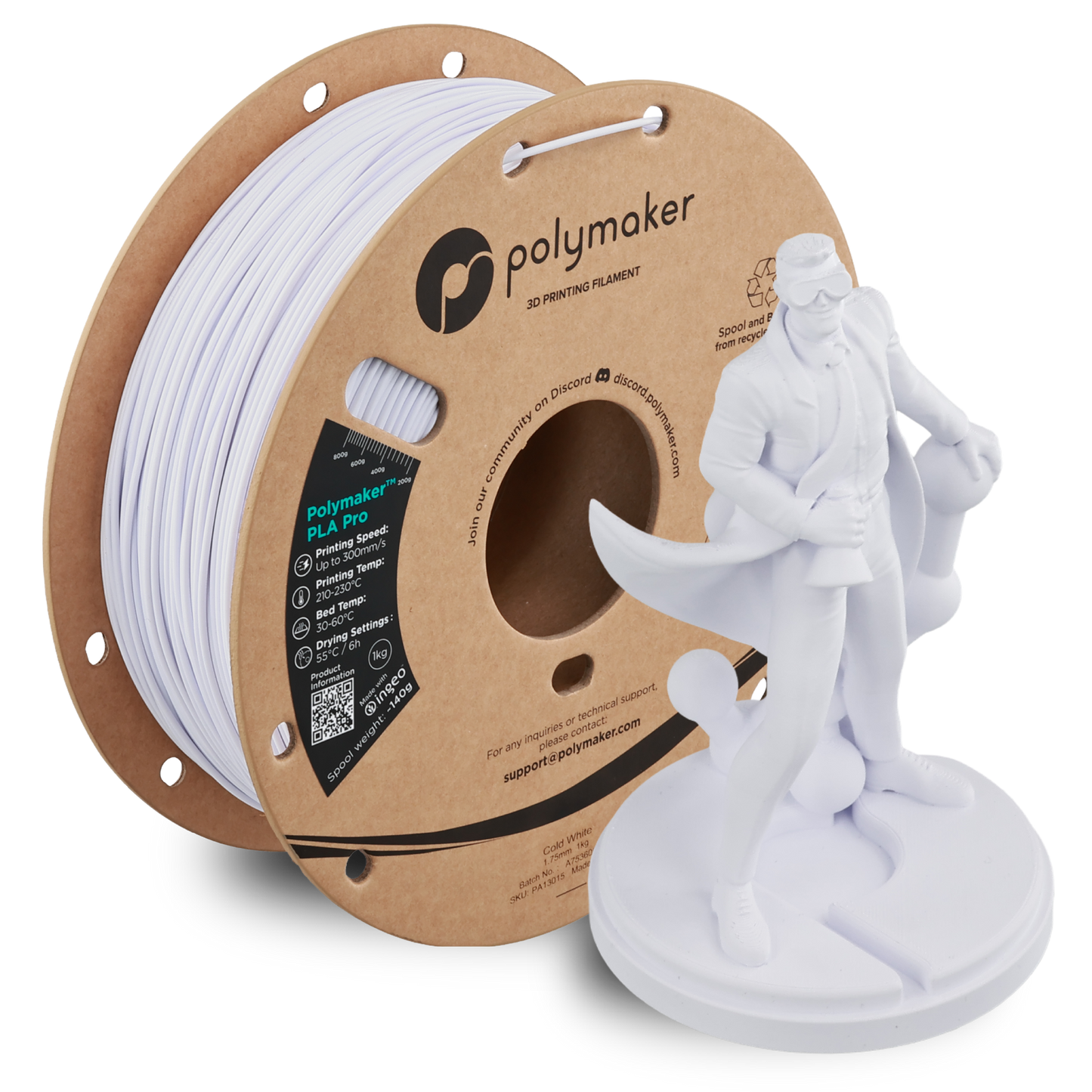 Polymaker PLA Pro Filament 1kg 1.75 mm