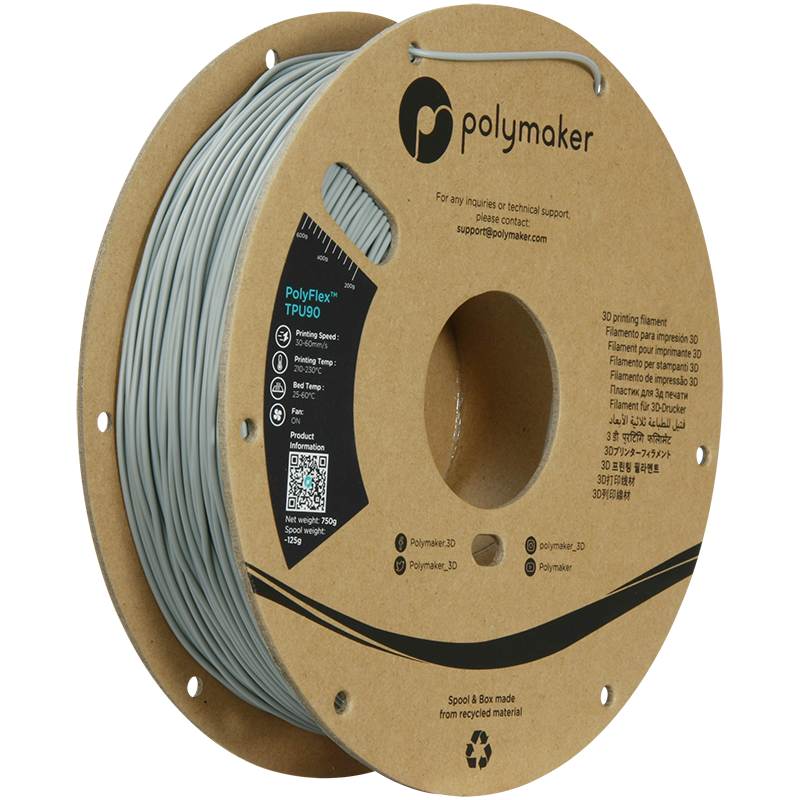 Polymaker PolyFlex TPU90 Filament 0.75kg 1.75 mm